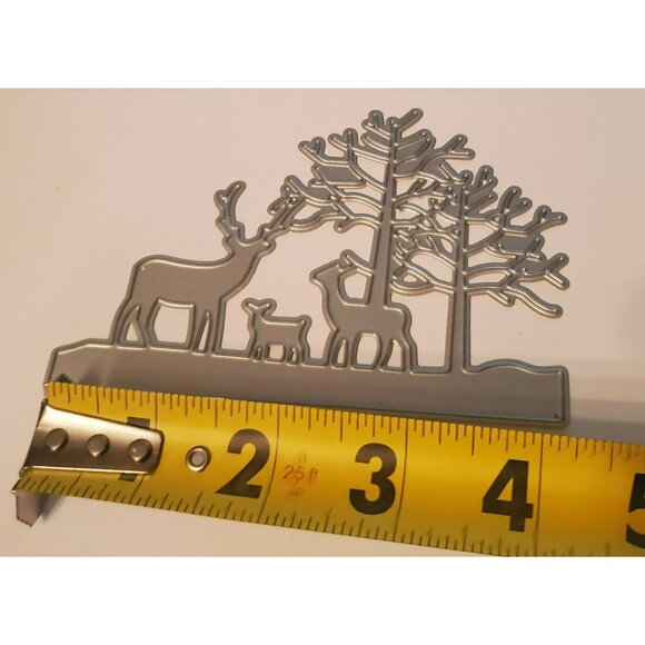 Metal Cutting dies dear and winter wonderland scene Lot of 2 scrapbooking/card m - Picture 3 of 5